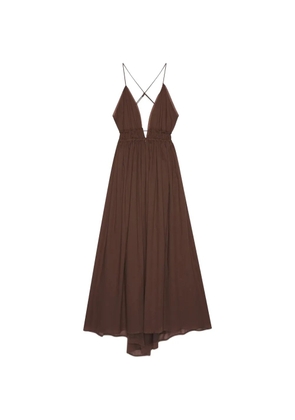 Ottod'Ame plunging cross-back dress - Brown