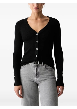 GUESS USA ribbed-knit cardigan - Black