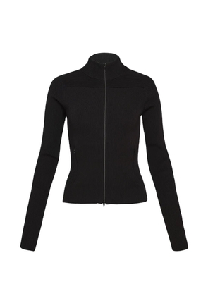 Alexander Wang ribbed-knit zip-up sweater - Black