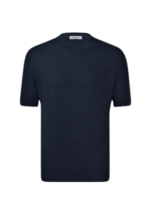 Gran Sasso short-sleeve silk sweater - Blue