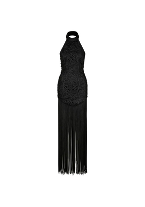 Atoir fringe-detail ruched dress - Black