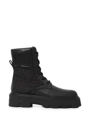 Moncler Aurea quilted lace-up boots - Black