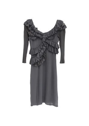 Burberry Pre-Owned ruffled silk dress - Grey
