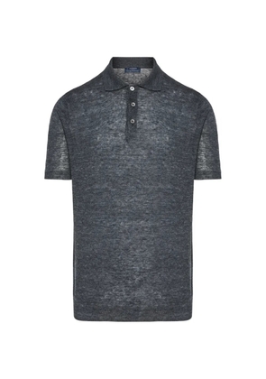 Barba short-sleeve knit polo shirt - Grey
