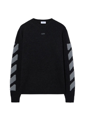 Off-White Diag fuzzy-knit sweater - Black