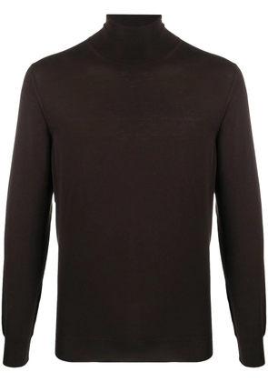 Drumohr fine-knit roll neck sweater - Brown