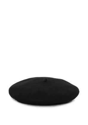 Emporio Armani logo-embossed beret - Black
