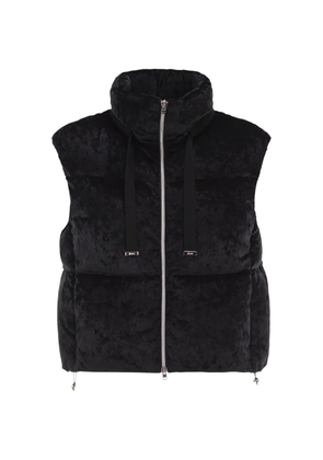 Herno velvet-effect padded gilet - Black