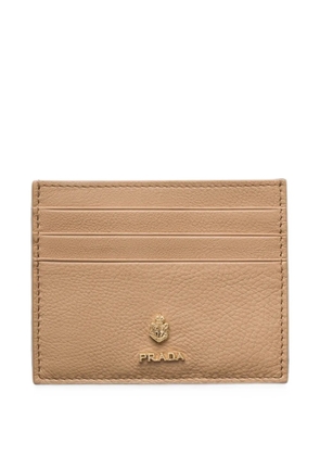 Prada leather card holder - Neutrals