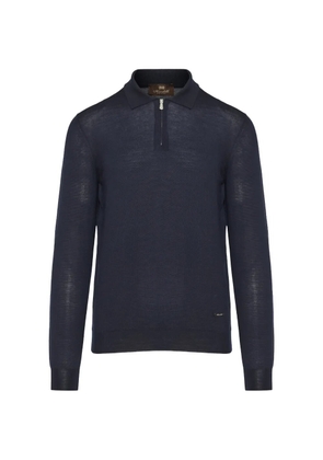 Enrico Mandelli half-zip polo sweater - Blue
