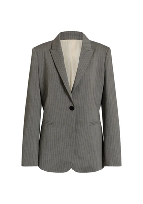 Alberta Ferretti pinstripe single-breasted blazer - Grey
