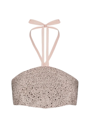 DSQUARED2 crystal-embellished bandeau top - Pink