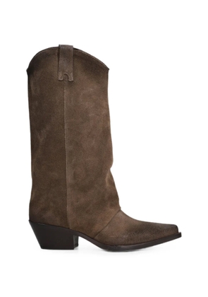 Metisse distressed-effect western boots - Brown