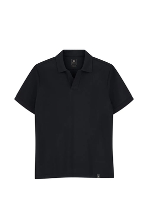 Boggi Milano polo in stretch cotton blend piqué Cool Jade-fresh - Black