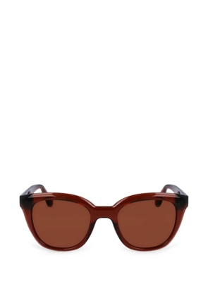Ferragamo round-frame sunglasses - Brown