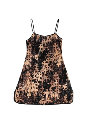 Chrome Hearts cross-print mini dress - Black