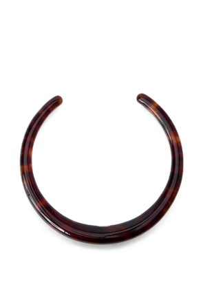 TOTEME tortoiseshell-effect sculpted choker - Brown
