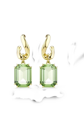 Swarovski octagonal-cut crystal earrings - Gold