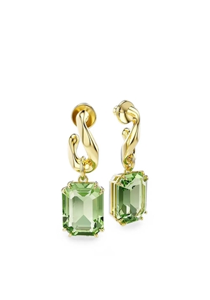 Swarovski octagonal-cut crystal earrings - Gold