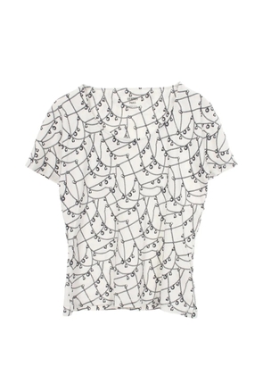 Hermès Pre-Owned 2010s all-over-pattern T-shirt - White