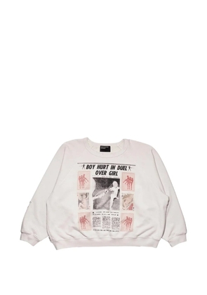 Enfants Riches Déprimés Boy Hurt in Duel graphic-print raglan-sleeve sweatshirt - White