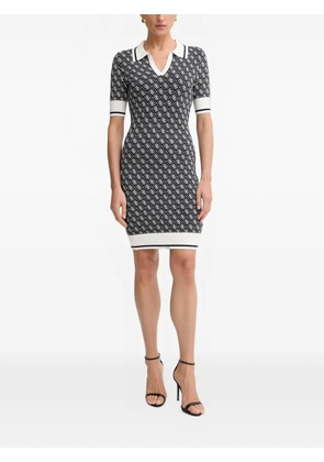 GUESS USA logo-monogram mini dress - Blue