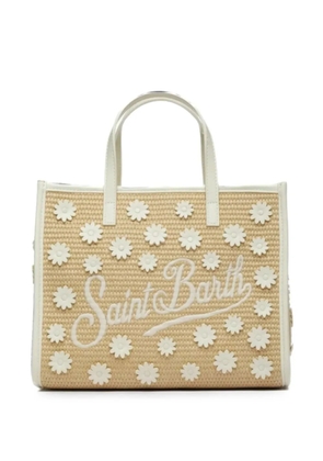 MC2 Saint Barth Vivian floral-appliqué shoulder bag - Neutrals