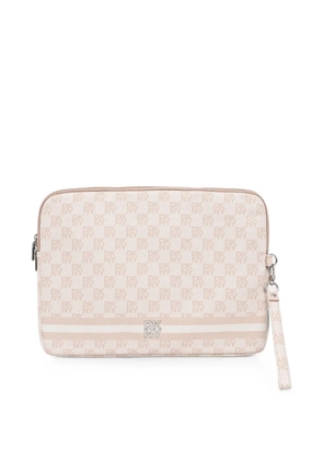 DKNY logo-print laptop bag - Pink