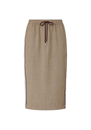 LIU JO midi skirt with side tape - Brown