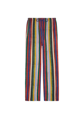 STAUD Artist Stripe drawstring trousers - Neutrals