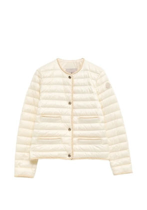 Moncler braided-trim quilted jacket - Neutrals