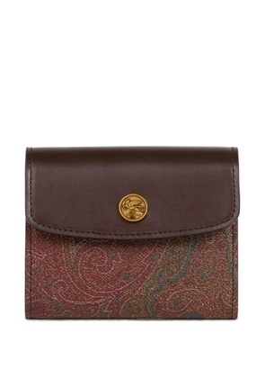 ETRO Arnica tri-fold paisley-print wallet - Brown