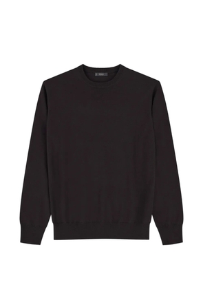 Boggi Milano crew neck in extrafine merino wool - Brown