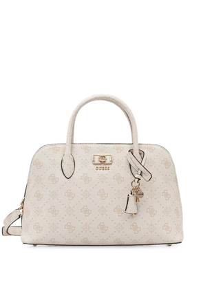 GUESS USA Emelie monogram-print logo-plaque tote bag - Neutrals
