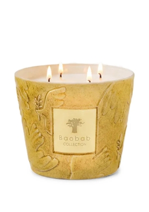 Baobab Collection Dove embossed glass-vessel candle (10cm) - Yellow
