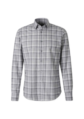 Canali cotton plaid shirt - Grey