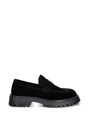 GUESS USA logo-plaque chunky-sole loafers - Black