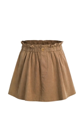 Vince paperbag-waist skort - Brown