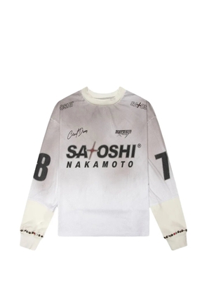 SATOSHI NAKAMOTO logo-print sweatshirt - White