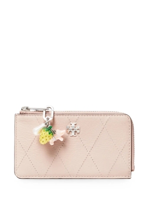 Tory Burch Charlie quilted card case - Pink