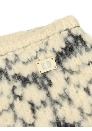 CHANEL Pre-Owned 1986-1988 Camellia mini skirt - Neutrals