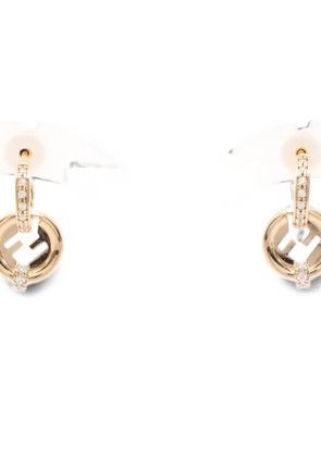 Fendi Pre-Owned Everround rhinestone-embellished earrings - Gold