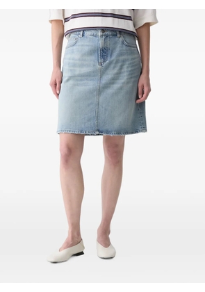 Marc O'Polo logo-patch mini skirt - Blue