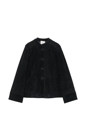Forte Forte suede mandarin-collar jacket - Black