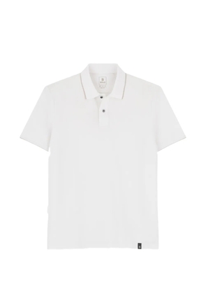 Boggi Milano polo in stretch cotton blend piqué Cool Jade-Fresh - White