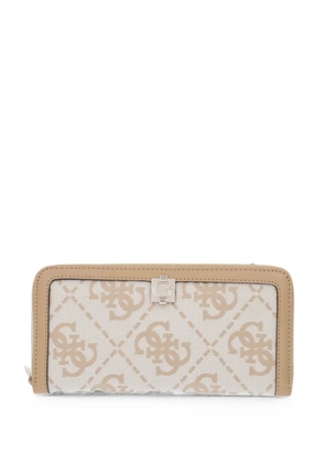 GUESS USA logo-monogram zip-around wallet - Neutrals