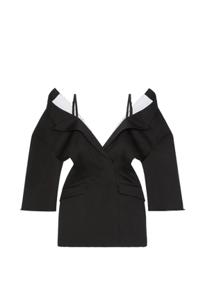 Givenchy off-the-shoulder wool mini dress - Black