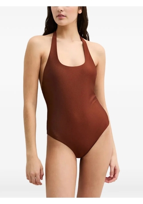Marc O'Polo scoop-back swimsuit - Brown