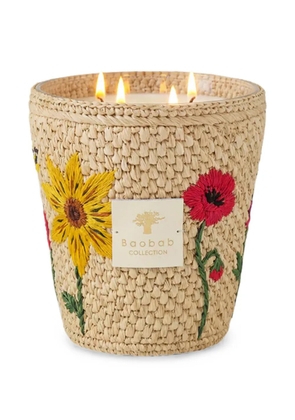 Baobab Collection Vony Ahitra floral-embroidered candle (16cm) - Neutrals
