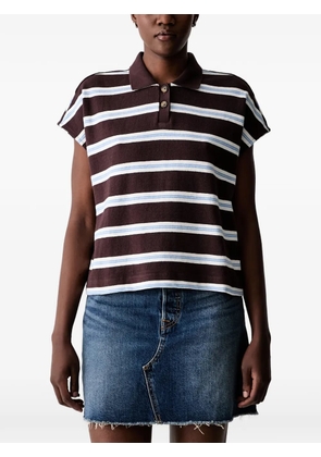 Marc O'Polo striped short-sleeve polo shirt - Brown
